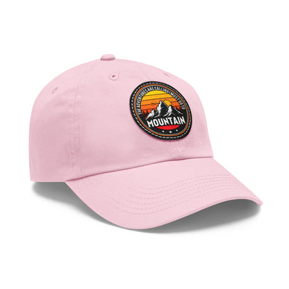 Mountain Adventure Dad Hat with Leather Patch