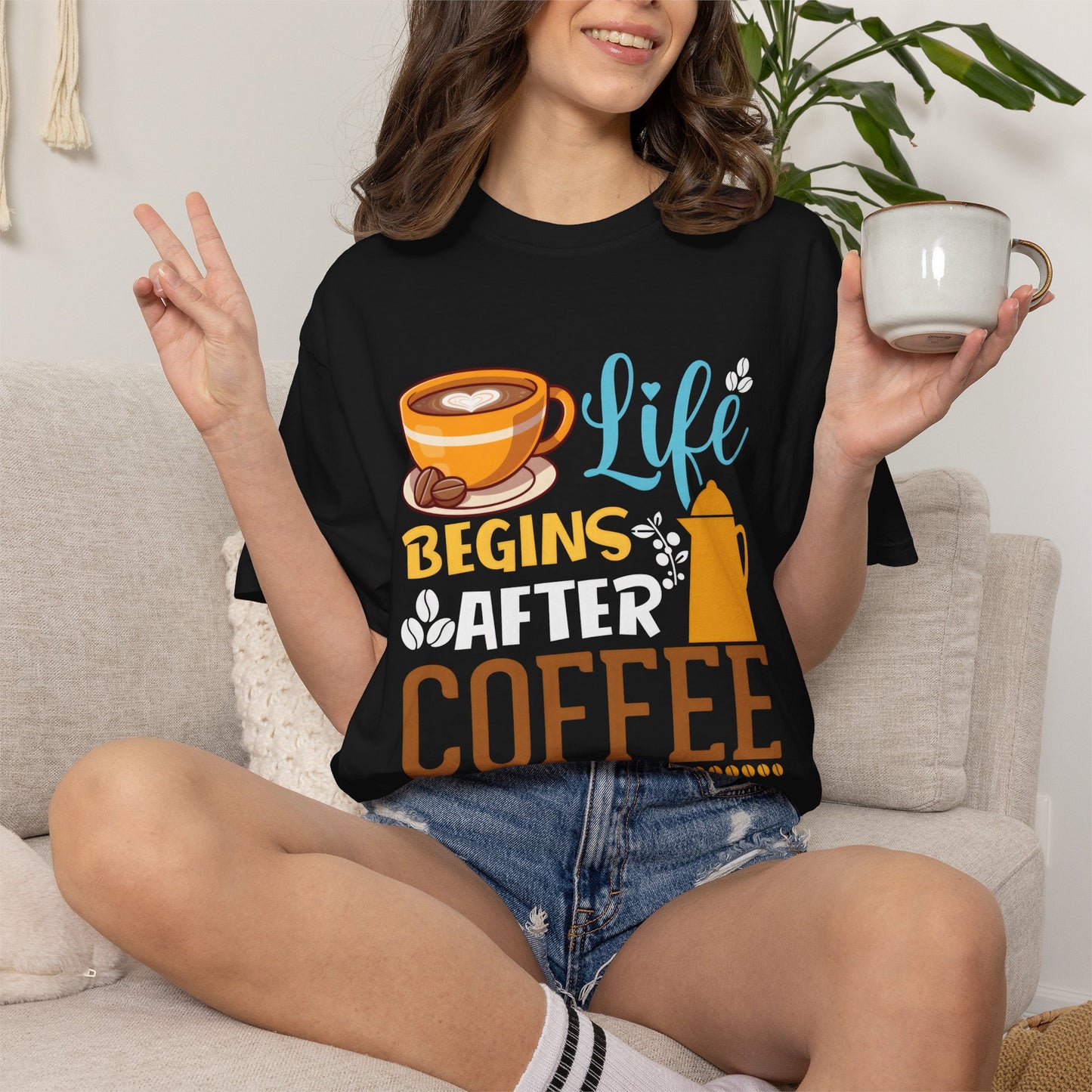 Life Begins After Coffee Unisex T-Shirt - Perfect for Coffee Lovers
