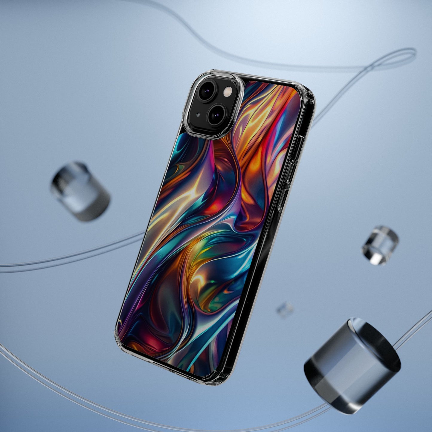 Colorful Clear Case for iPhone – Abstract Art Design