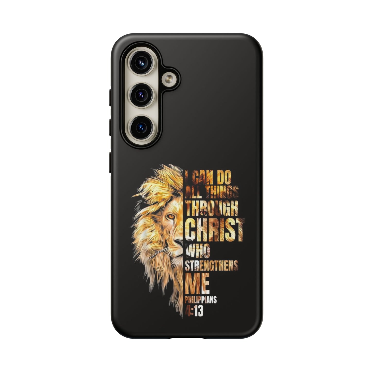 Inspirational Lion  Samsung Phone Case, Strength & Faith, Christian Accessories