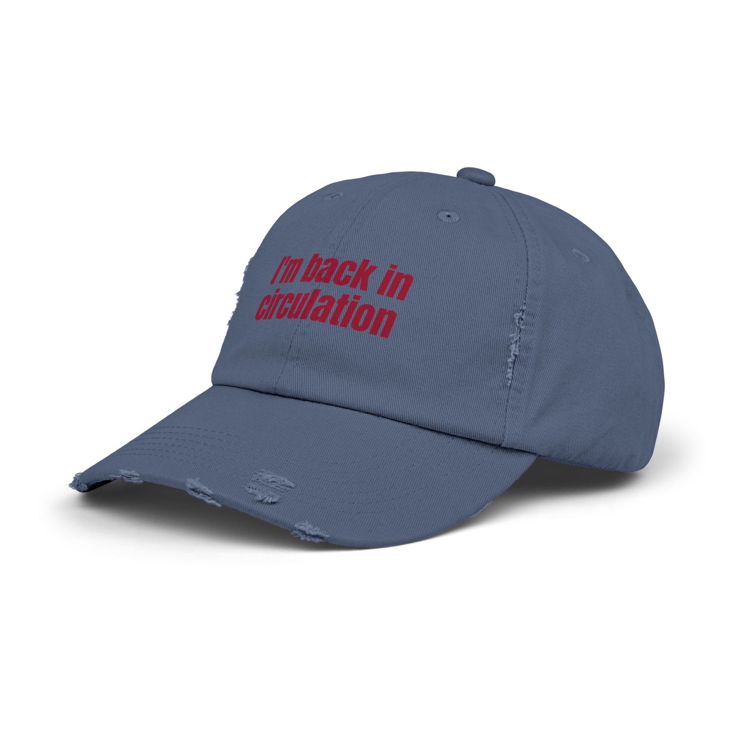 I'm Back In Circulation Unisex Distressed Cap