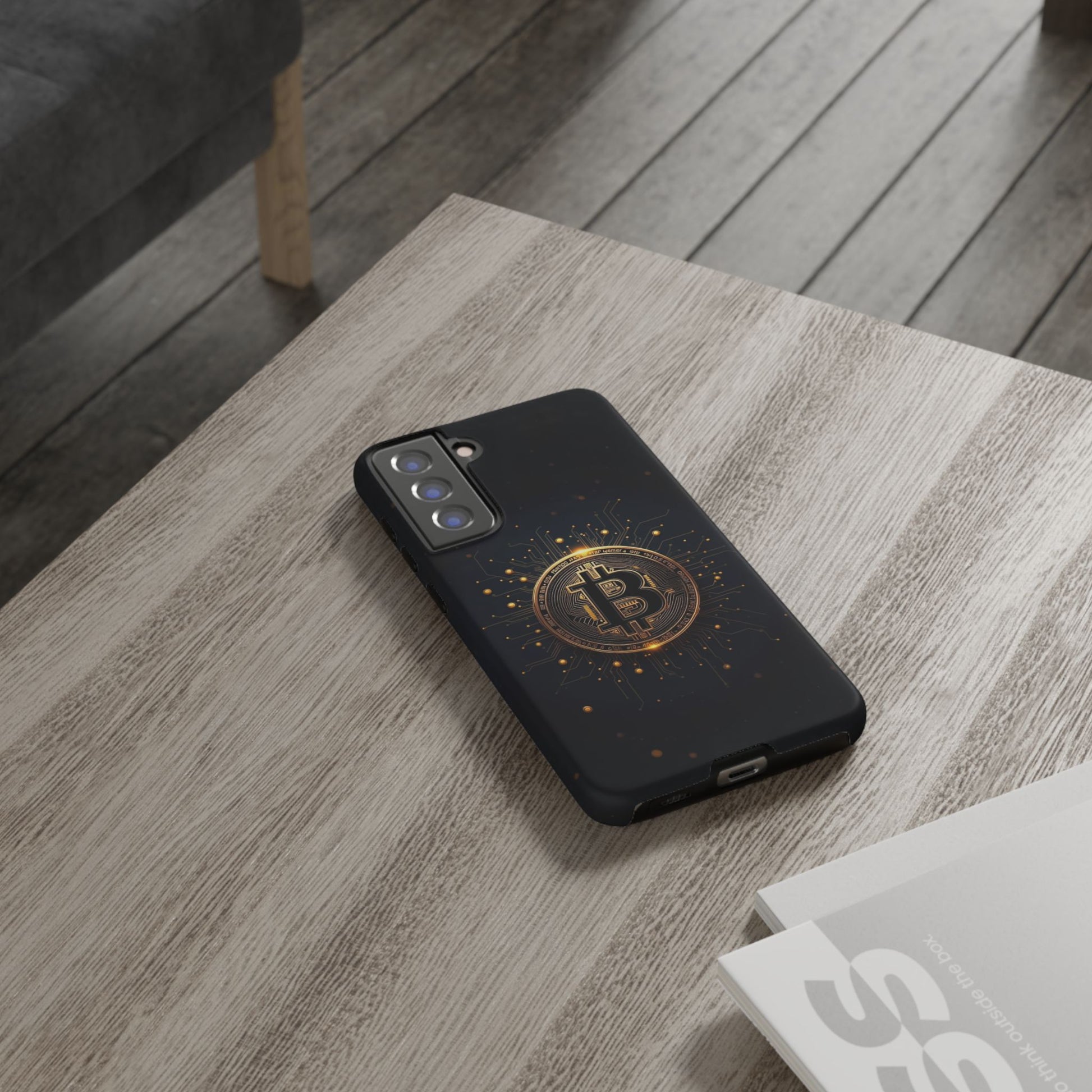 Bitcoin Samsung Tough Case for Smartphones, Crypto Lover Phone Accessory