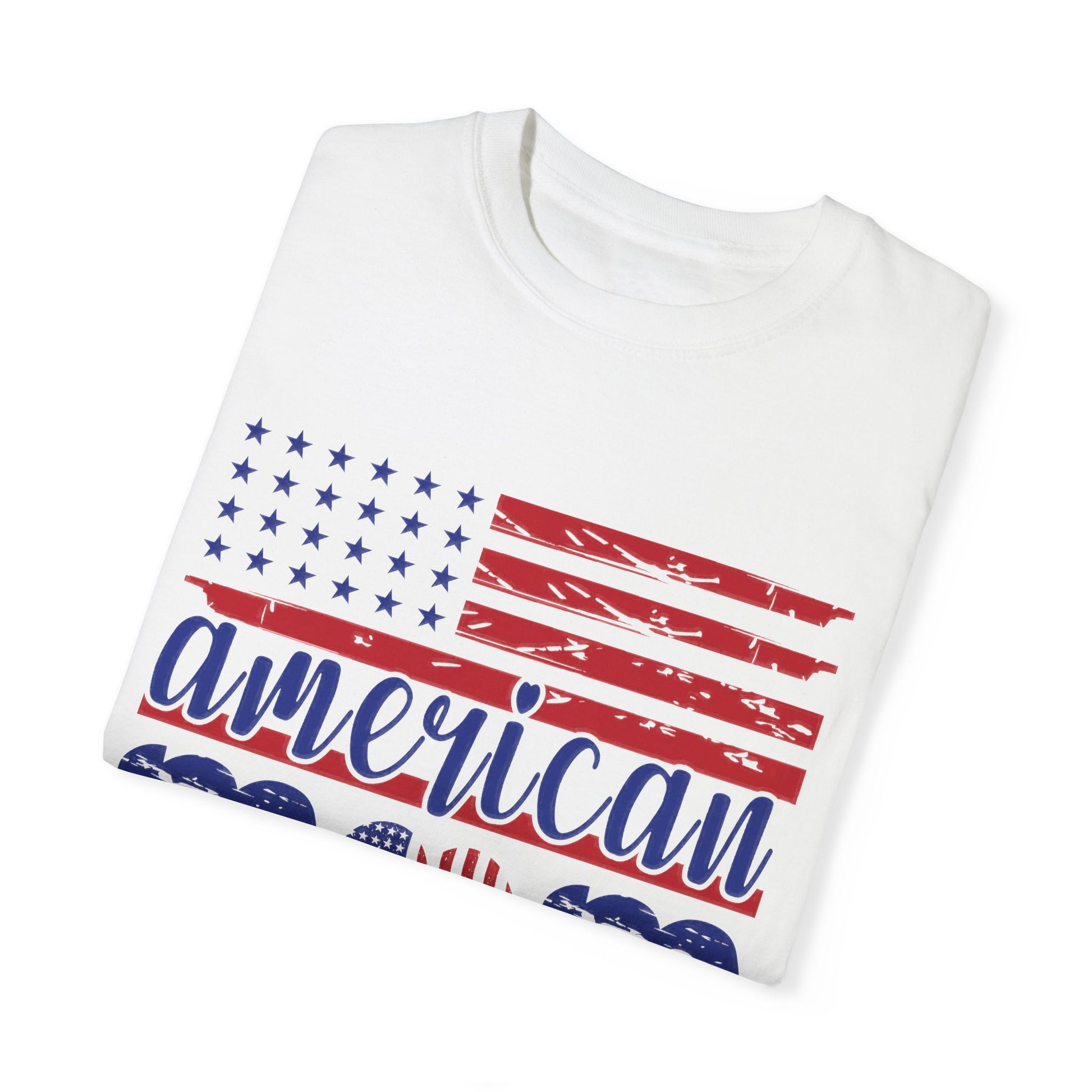 American Mom Garment-Dyed T-Shirt - Patriotic Tee for Moms