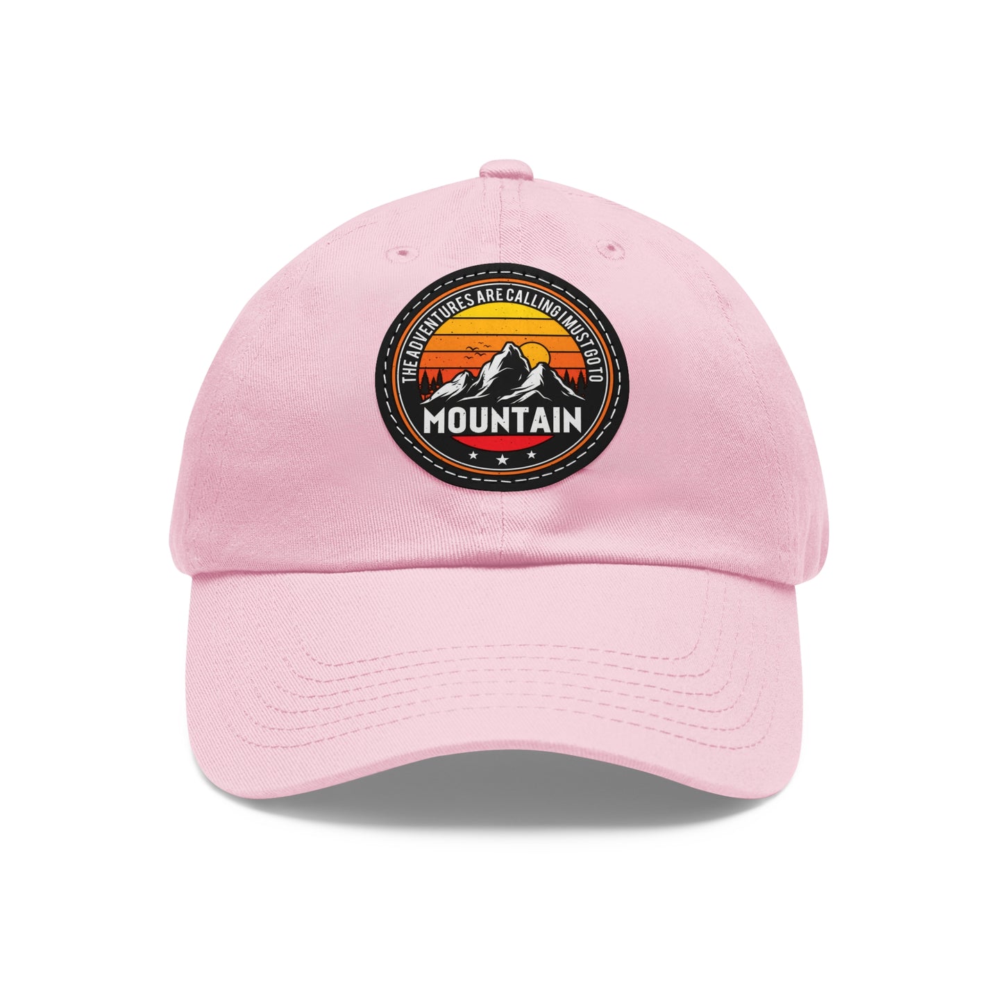 Mountain Adventure Dad Hat with Leather Patch
