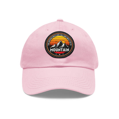 Mountain Adventure Dad Hat with Leather Patch