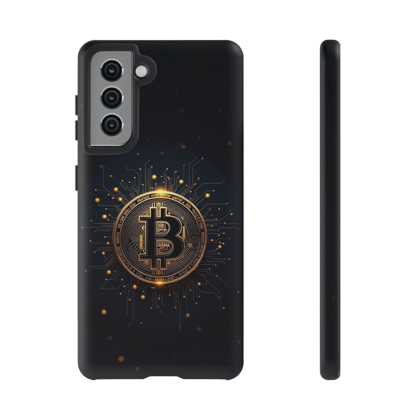 Bitcoin Samsung Tough Case for Smartphones, Crypto Lover Phone Accessory