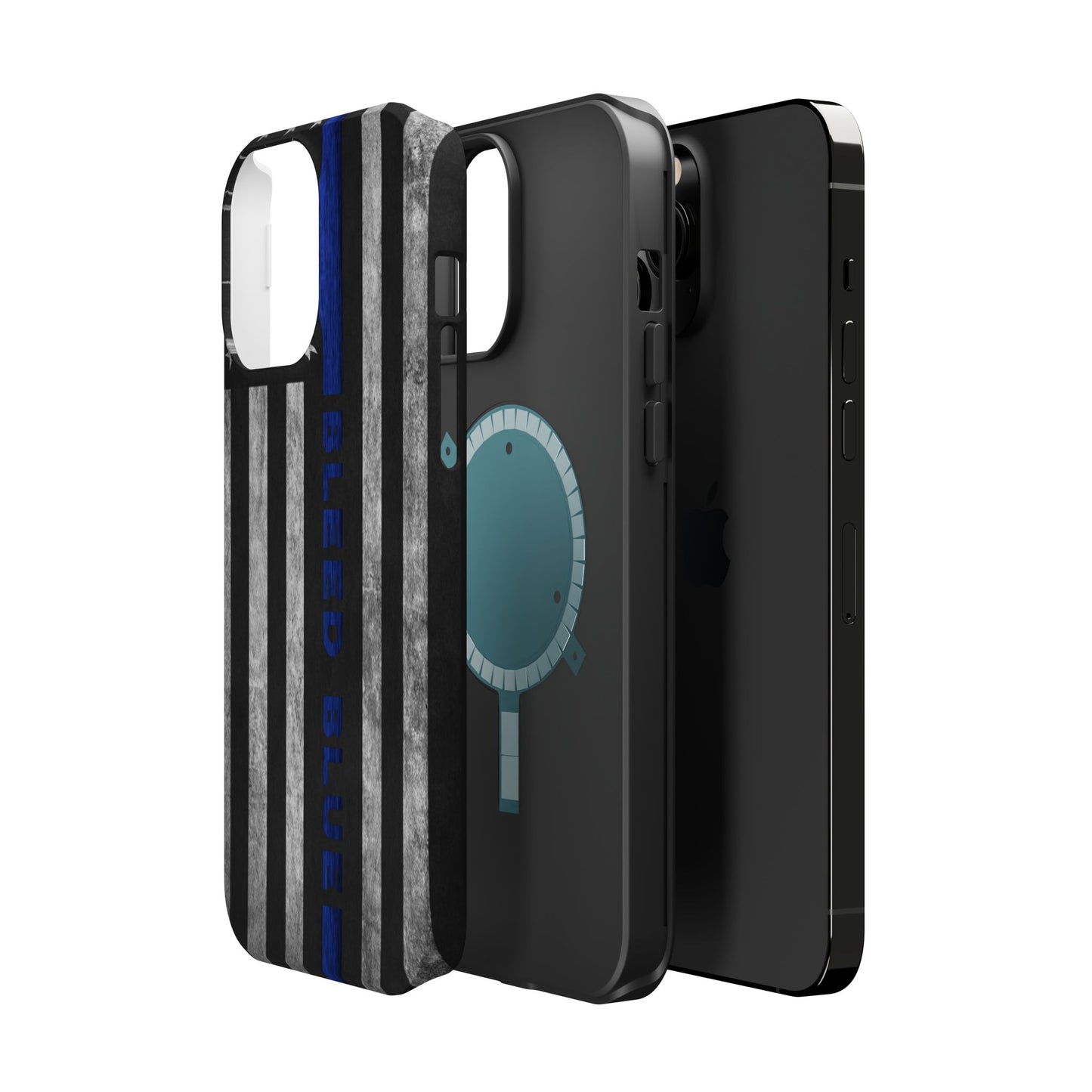 Police Magnetic Phone Cases, Bleed Blue
