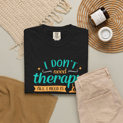 Yoga Therapy Unisex Garment-Dyed T-Shirt - Perfect for Mindfulness & Relaxation