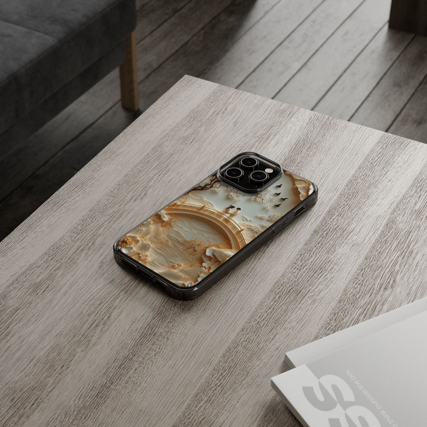 Romantic Couple 3D Effect Clear Cases,  Artistic Protective Cover