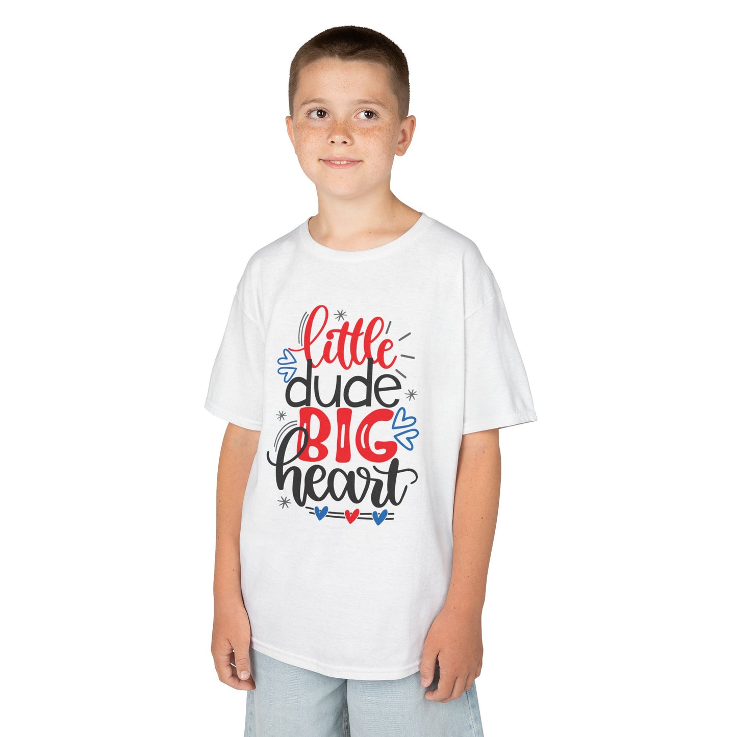 Kids' 'Little Dude, Big Heart' Tee - Cute Cotton T-Shirt for Boys