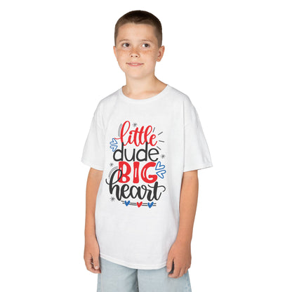 Kids' 'Little Dude, Big Heart' Tee - Cute Cotton T-Shirt for Boys