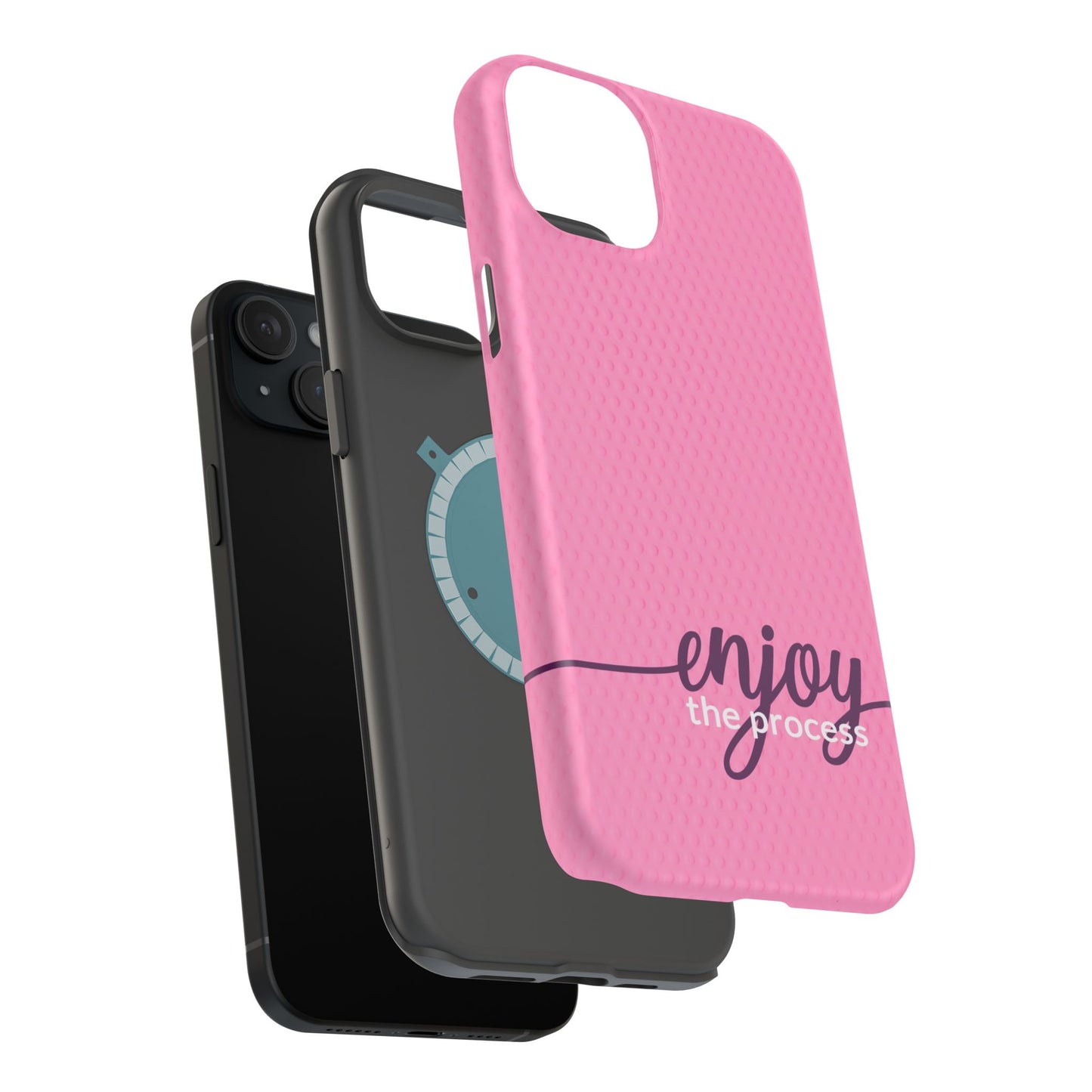 Enjoy the Process Magnetic Case - Motivational Pink Phone Cover for Women