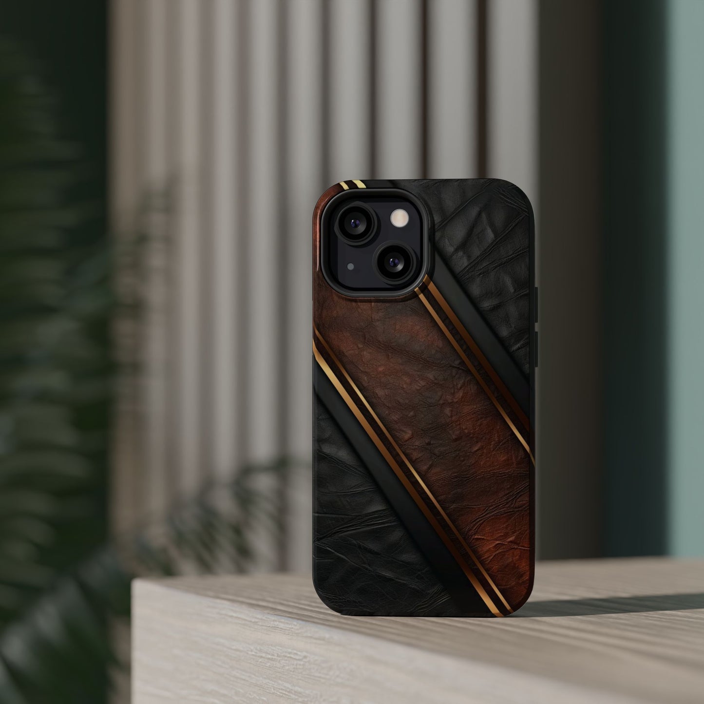 Stylish Leather Texture Magnetic Tough Cases