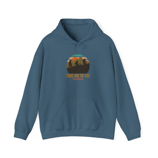 Take Me To The Mountains Unisex Heavy Blend™ Hooded Sweatshirt