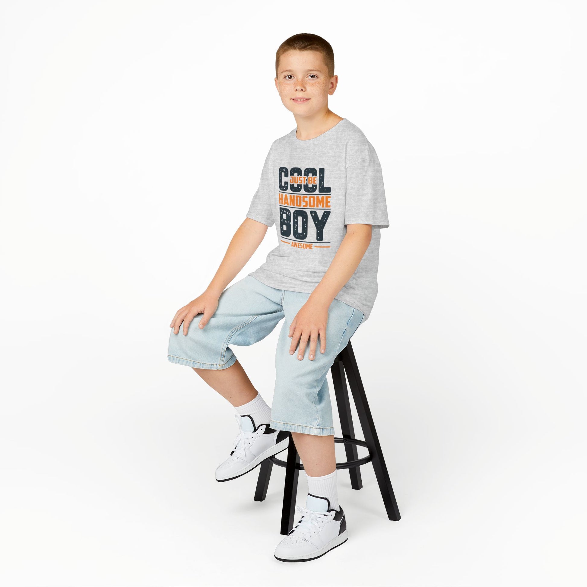 Cool Handsome Boy Kids Tee - Fun Heavy Cotton T-Shirt for Boys