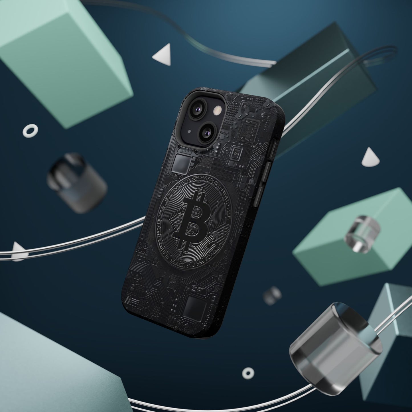 Black Bitcoin Magnetic iPhone Cases - Ideal for Tech Enthusiasts