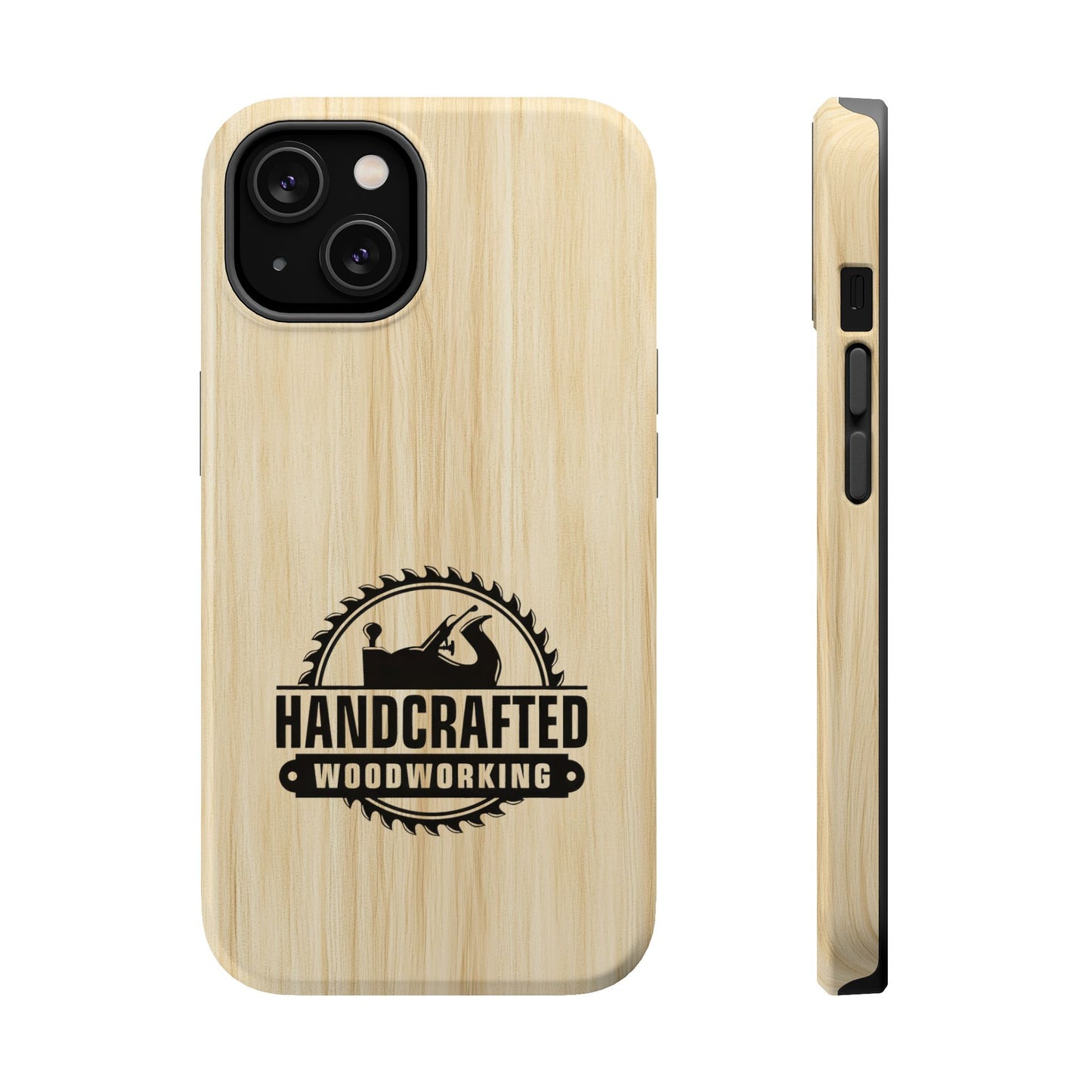 Handcrafted Woodworking Logo Magnetic Phone Cases