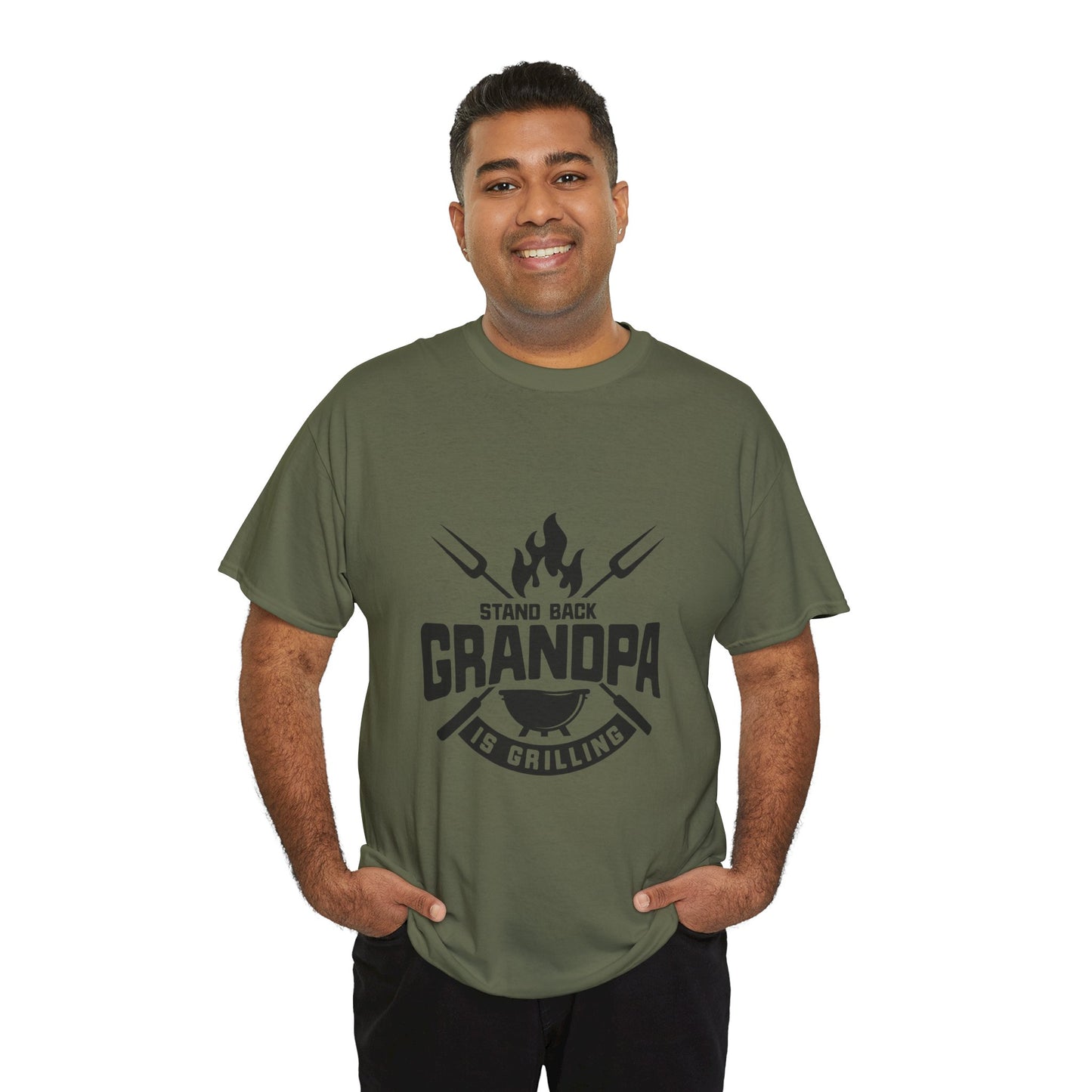Funny Grilling Grandpa Tee | Unisex Heavy Cotton Shirt for Father's Day