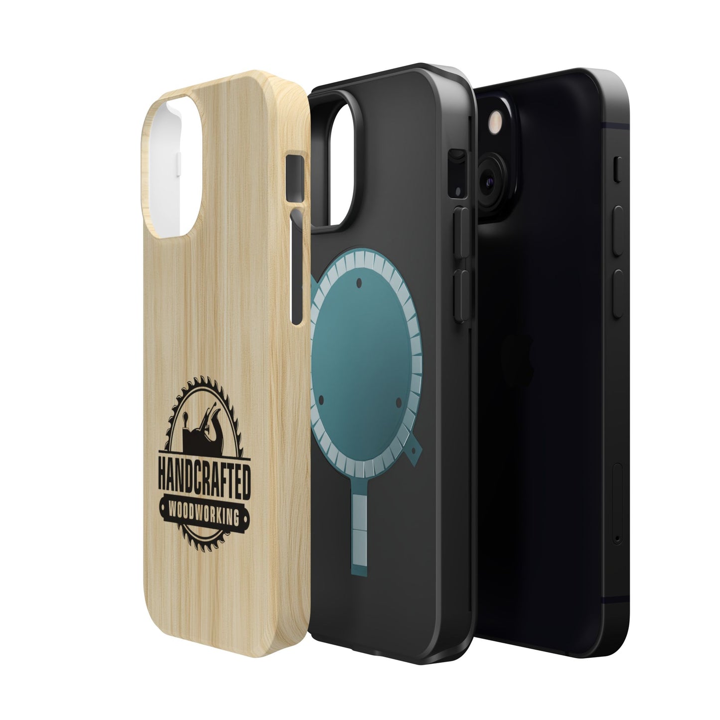 Handcrafted Woodworking Logo Magnetic Phone Cases
