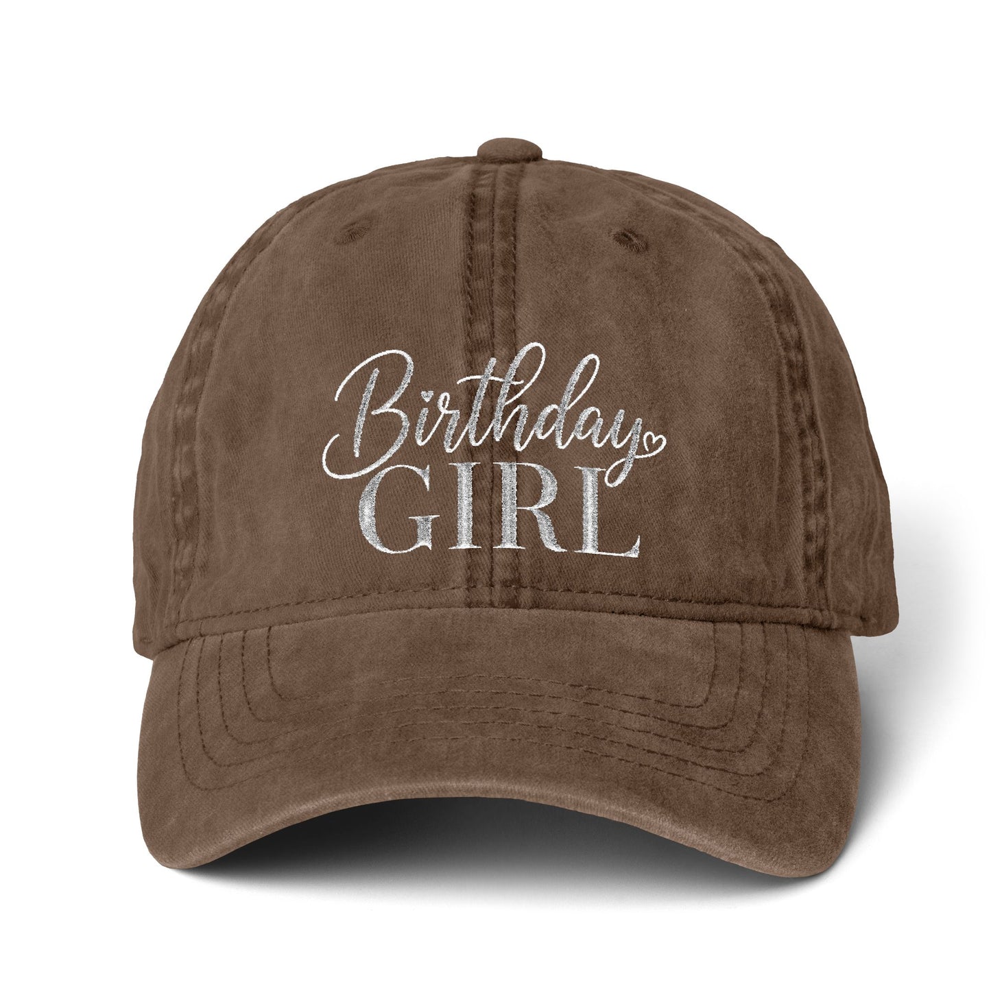 Birthday Girl Women’s Pigment-Dyed Cap – Embroidered Vintage Baseball Hat