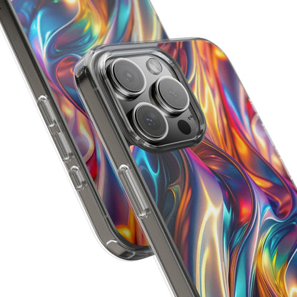 Colorful Clear Case for iPhone – Abstract Art Design