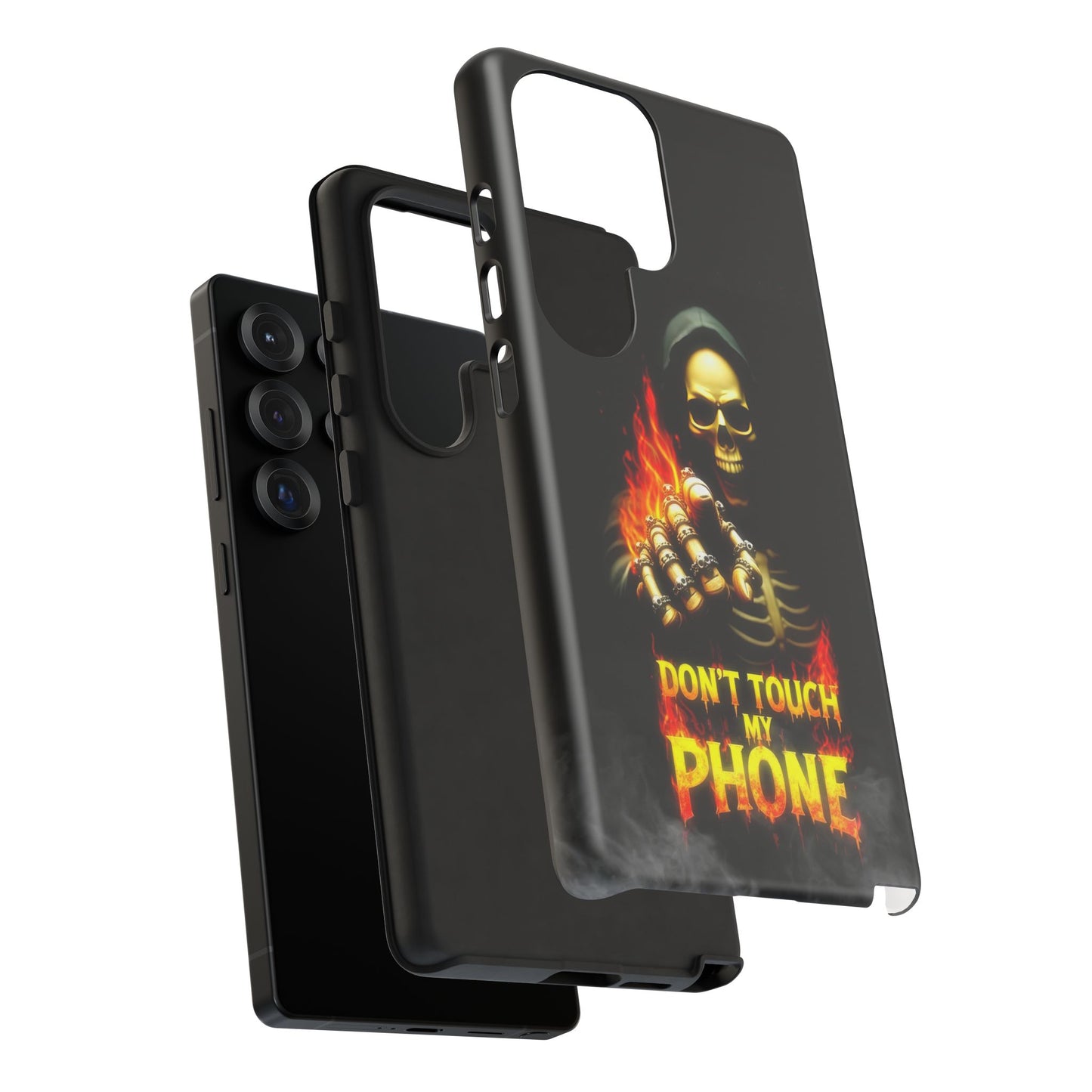 Skull Design Samsung Phone Case, Don't Touch My Phone Mobile Cover