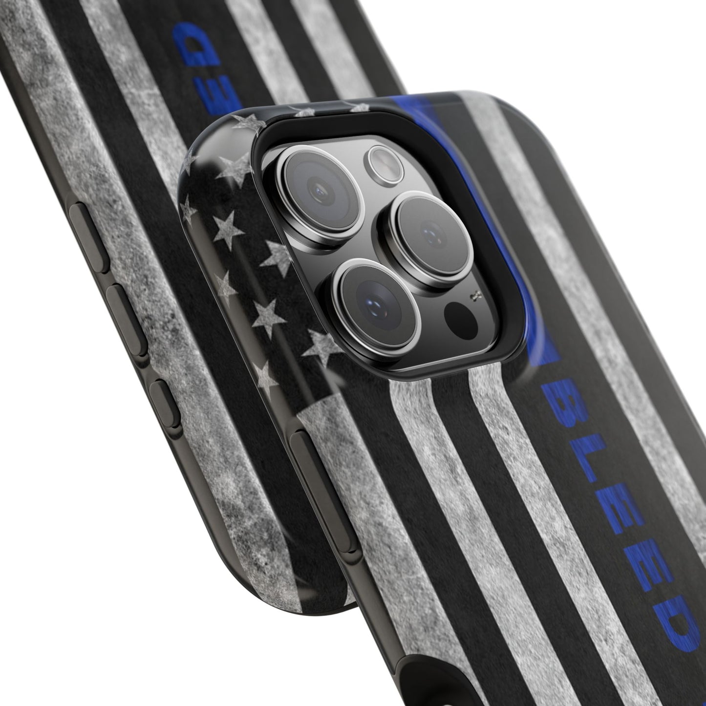 Police Magnetic Phone Cases, Bleed Blue