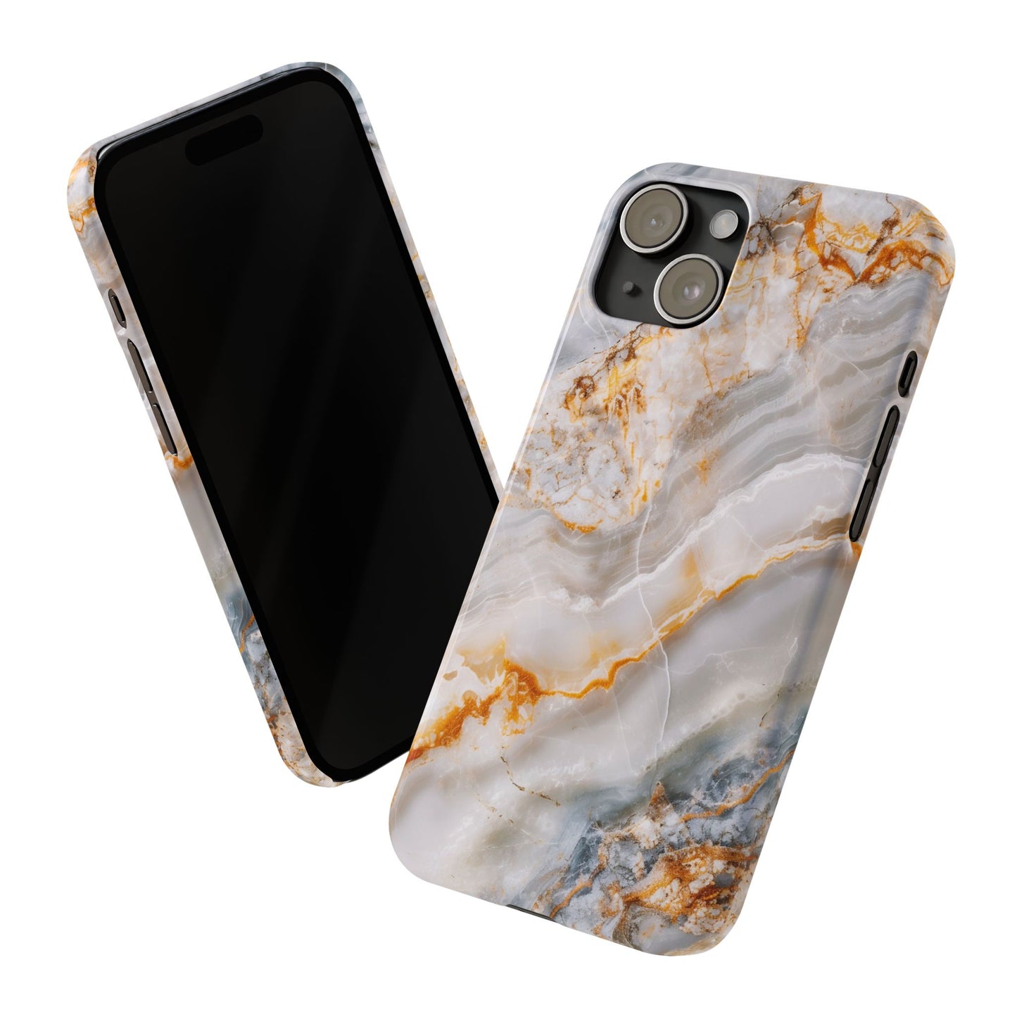 Pure Elegance Marble Slim Phone Cases, Modern Tech Decor