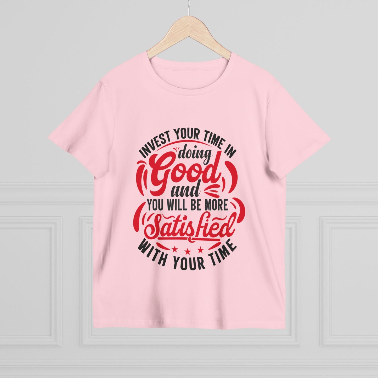 Inspirational Women's Maple Tee - Invest Your Time in Doing Good