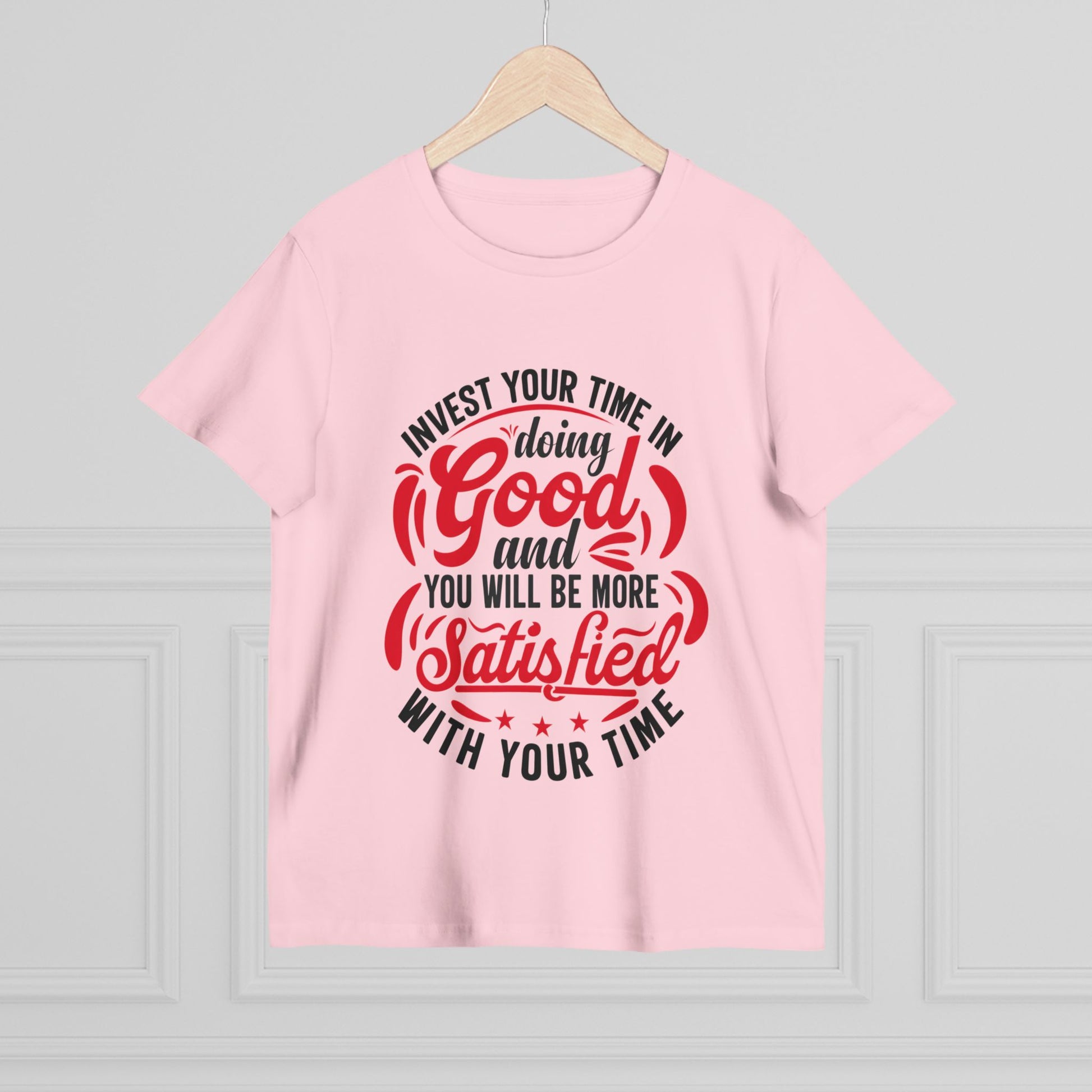 Inspirational Women's Maple Tee - Invest Your Time in Doing Good