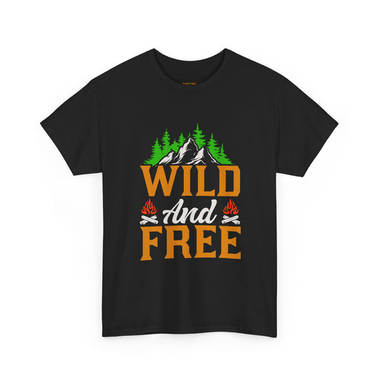 Wild and Free Unisex Heavy Cotton Tee - Perfect for Adventure Lovers
