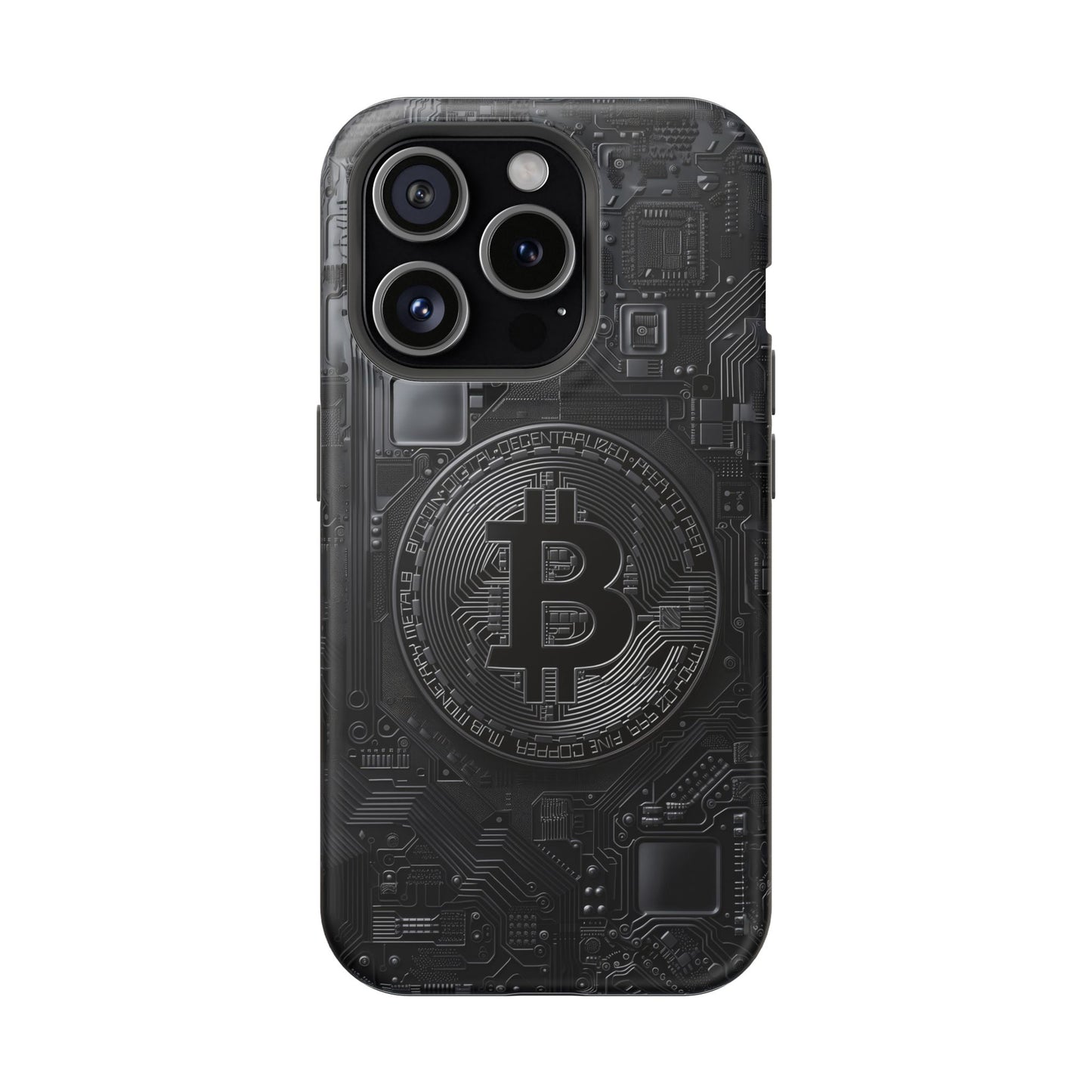 Black Bitcoin Magnetic iPhone Cases - Ideal for Tech Enthusiasts