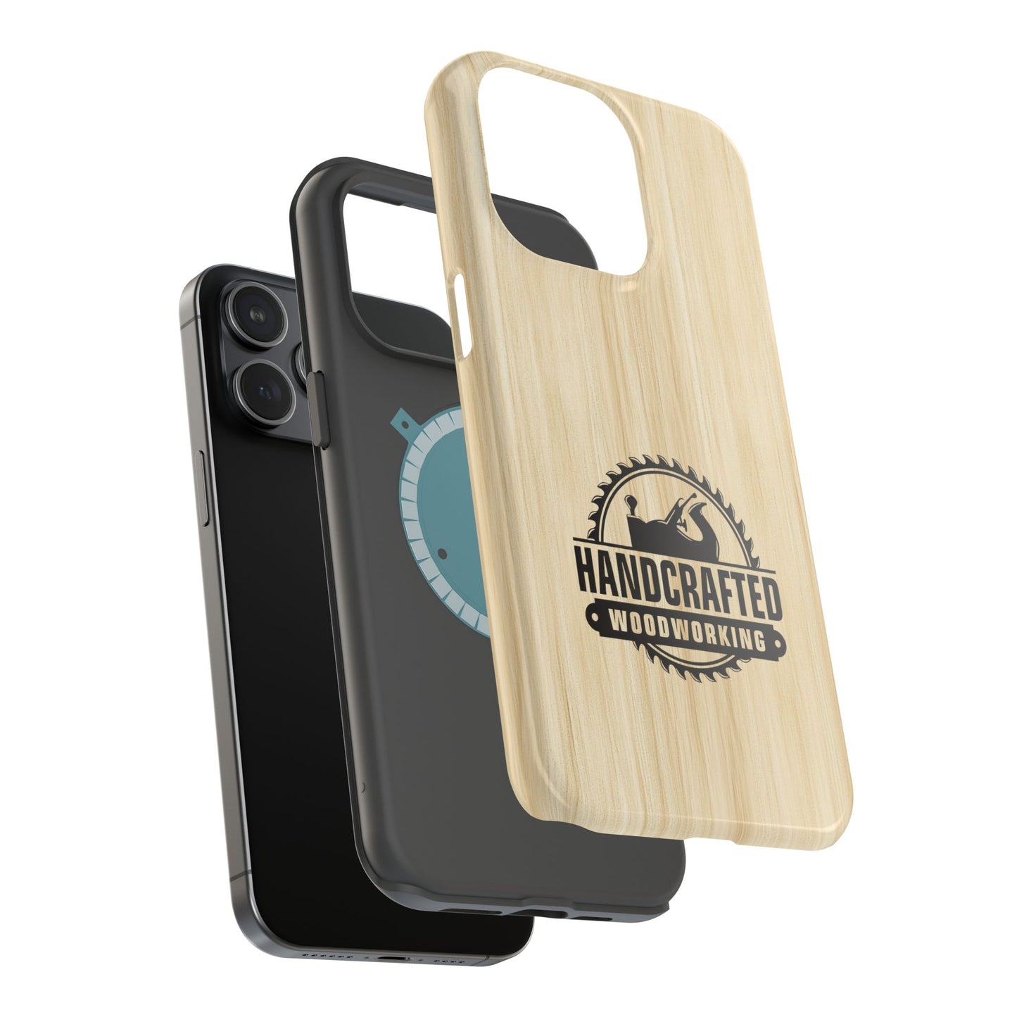 Handcrafted Woodworking Logo Magnetic Phone Cases