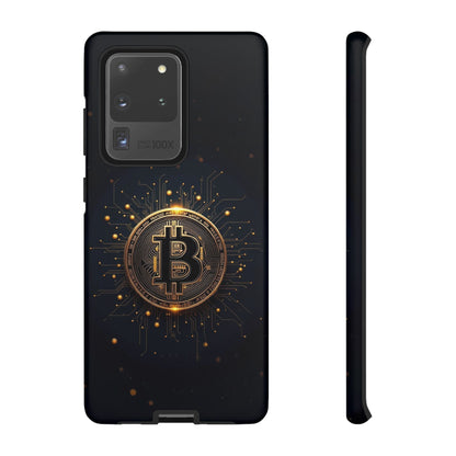 Bitcoin Samsung Tough Case for Smartphones, Crypto Lover Phone Accessory