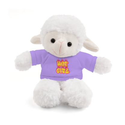 Cute Plush Animal with Hot Girl Tee for Birthdays, Baby Showers, Children, Gifts