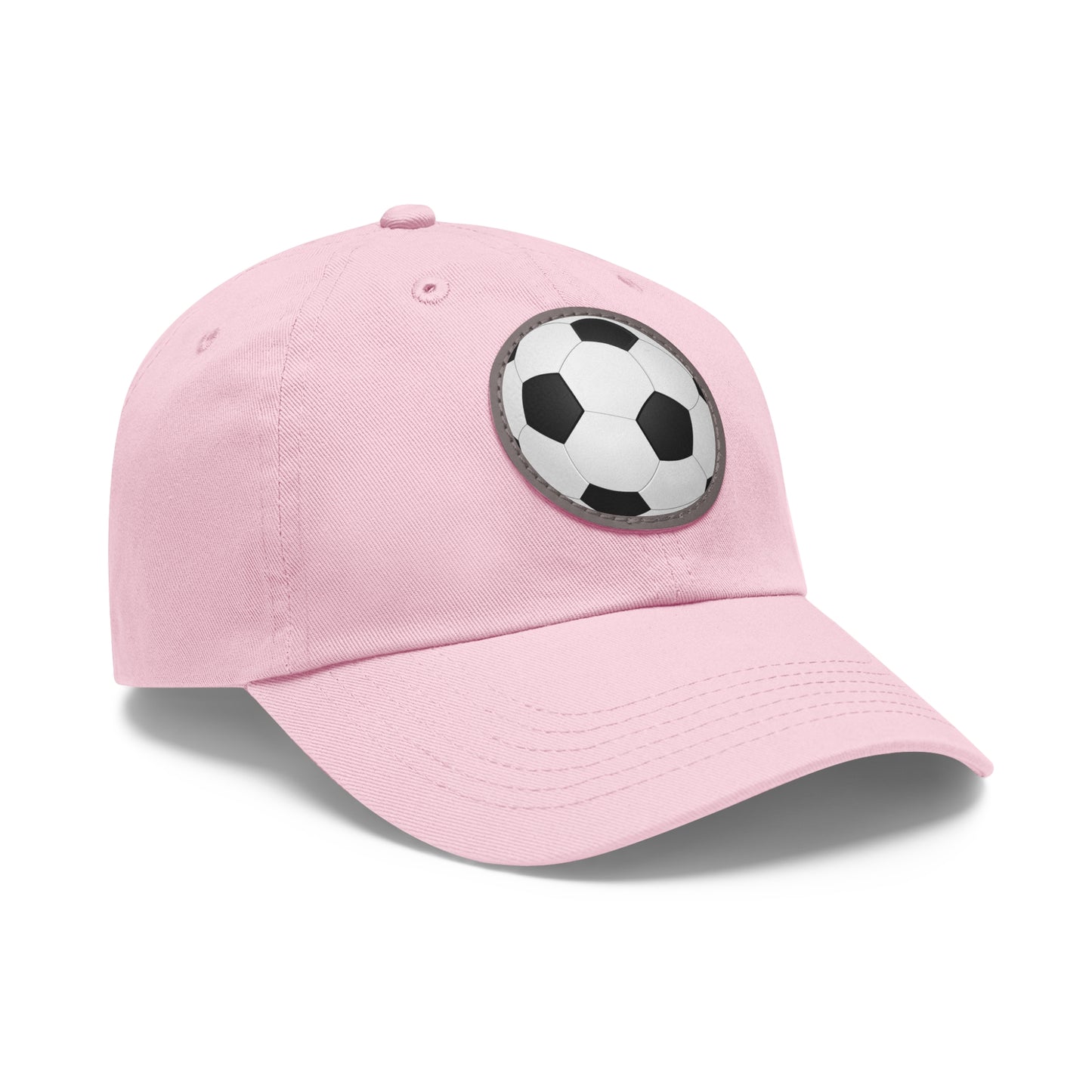 Soccer Dad Hat with Leather Patch (Round)