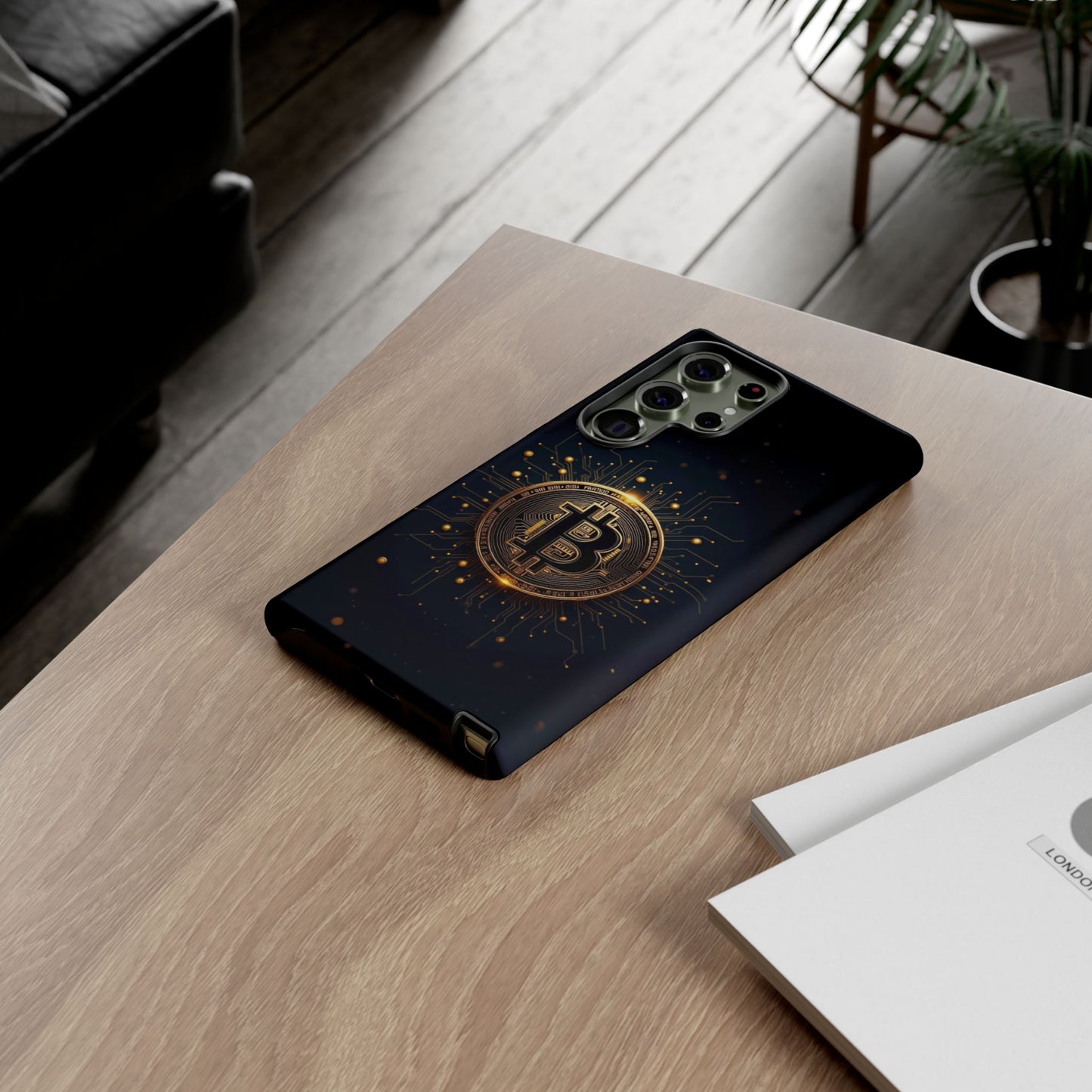Bitcoin Samsung Tough Case for Smartphones, Crypto Lover Phone Accessory