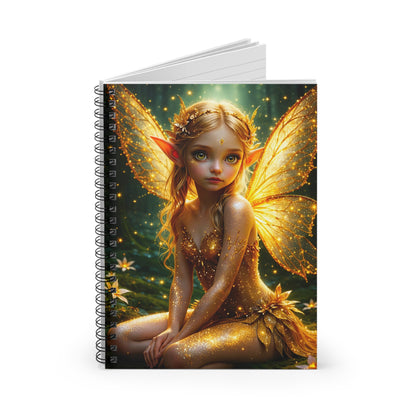 Fairy Themed Spiral Notebook - Journal for Students, Artists, and Fantasy Lovers