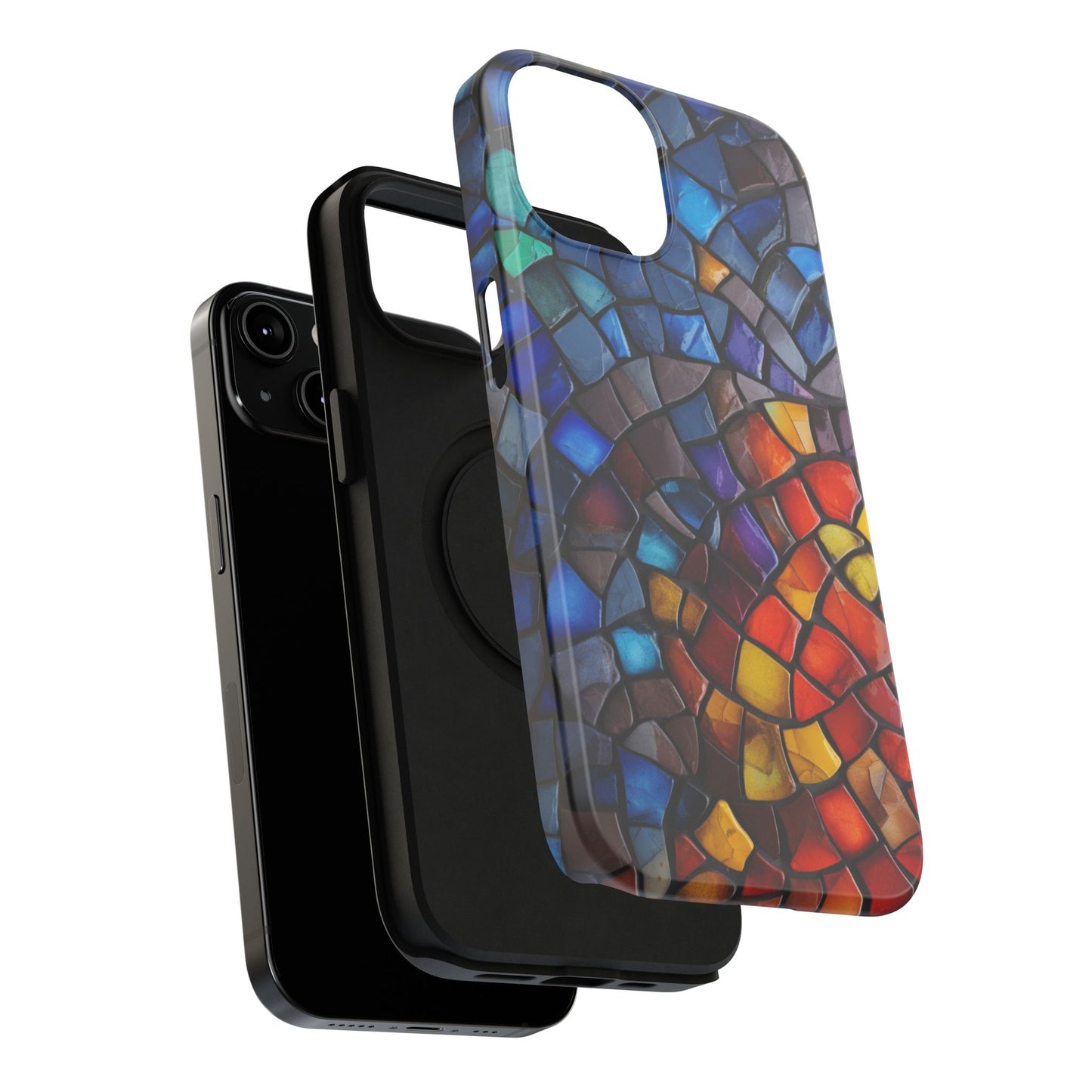 Stained Glass Impact-Resistant Phone Case, Colorful Phone Cover