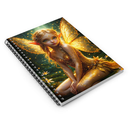Fairy Themed Spiral Notebook - Journal for Students, Artists, and Fantasy Lovers