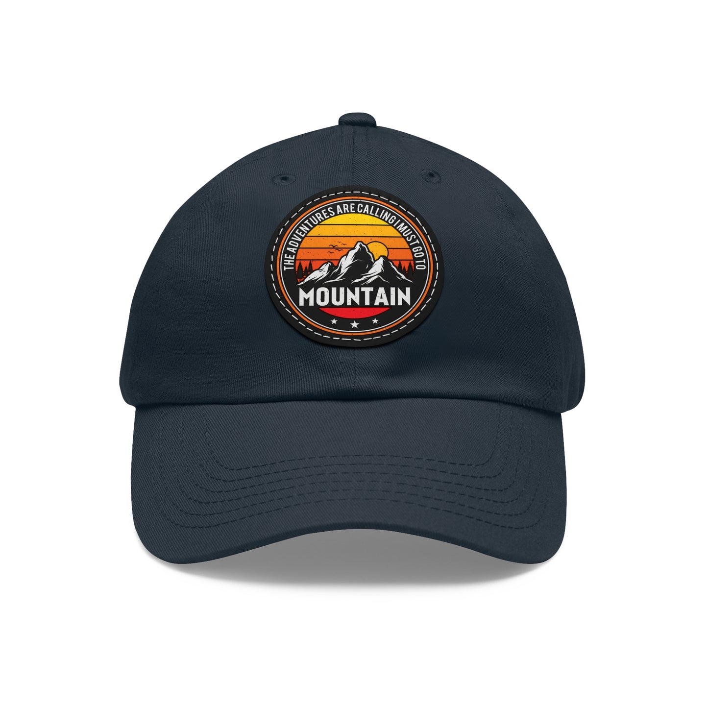 Mountain Adventure Dad Hat with Leather Patch