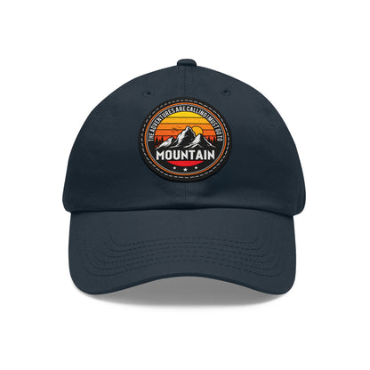 Mountain Adventure Dad Hat with Leather Patch