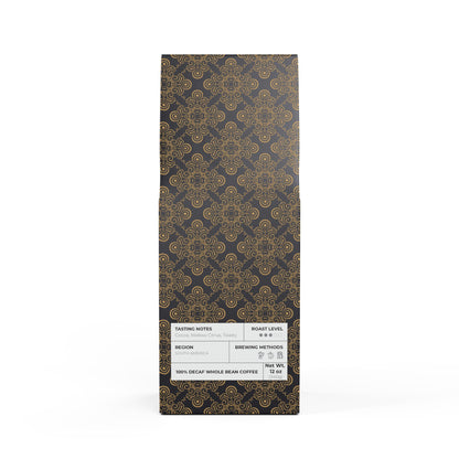 Trapper Peak Decaf Coffee Blend (Medium Roast) / Tasting notes: Cocoa, mellow citrus, toasty