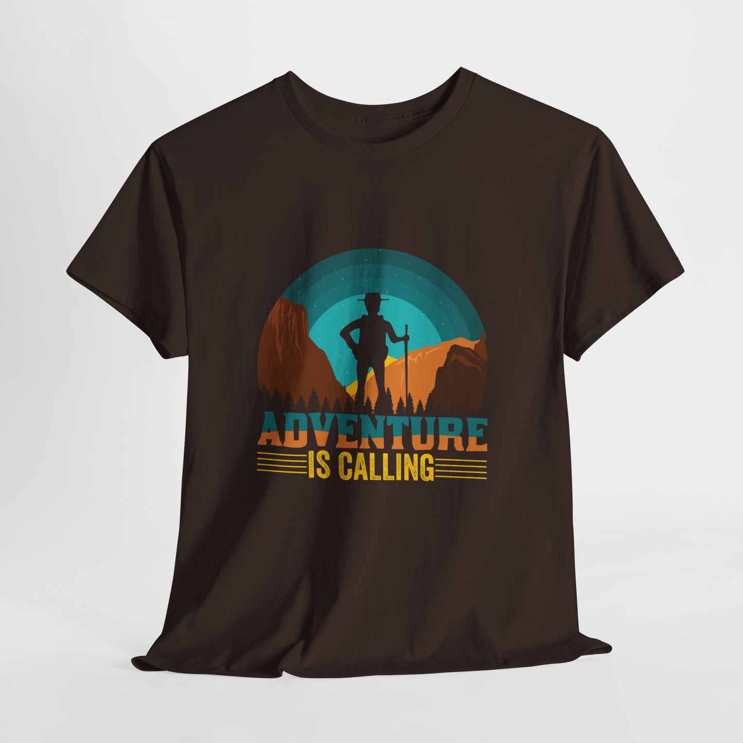 Adventure Is Calling Unisex Heavy Cotton Tee - Perfect for Outdoorsy Souls