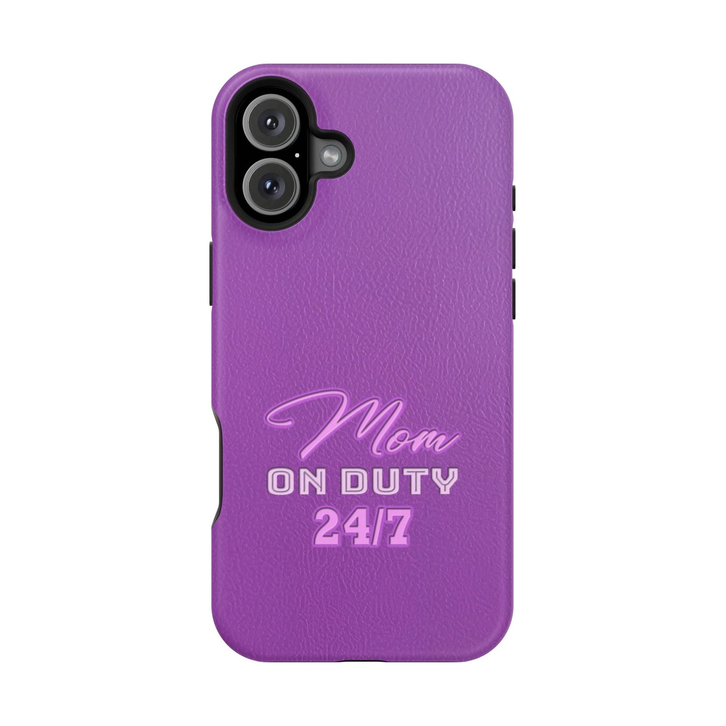 Mom On Duty Impact-Resistant Case, Purple Case for Mothers