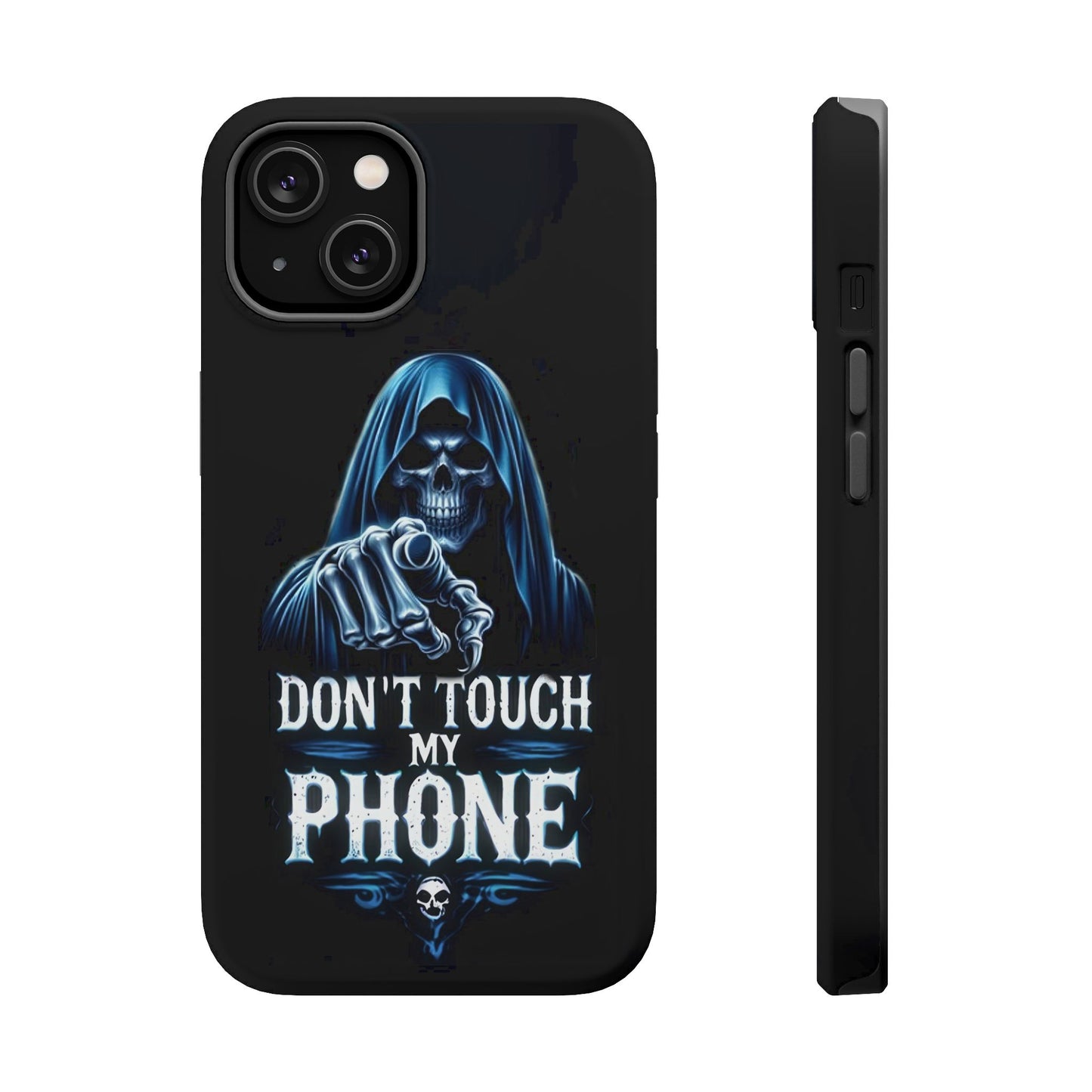 Gothic Magnetic iPhone Case: Don't Touch My Phone