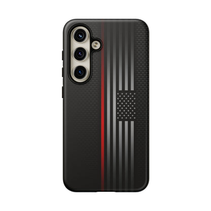 Elegant Patriotic Samsung Phone Case, Thin Red Line Design