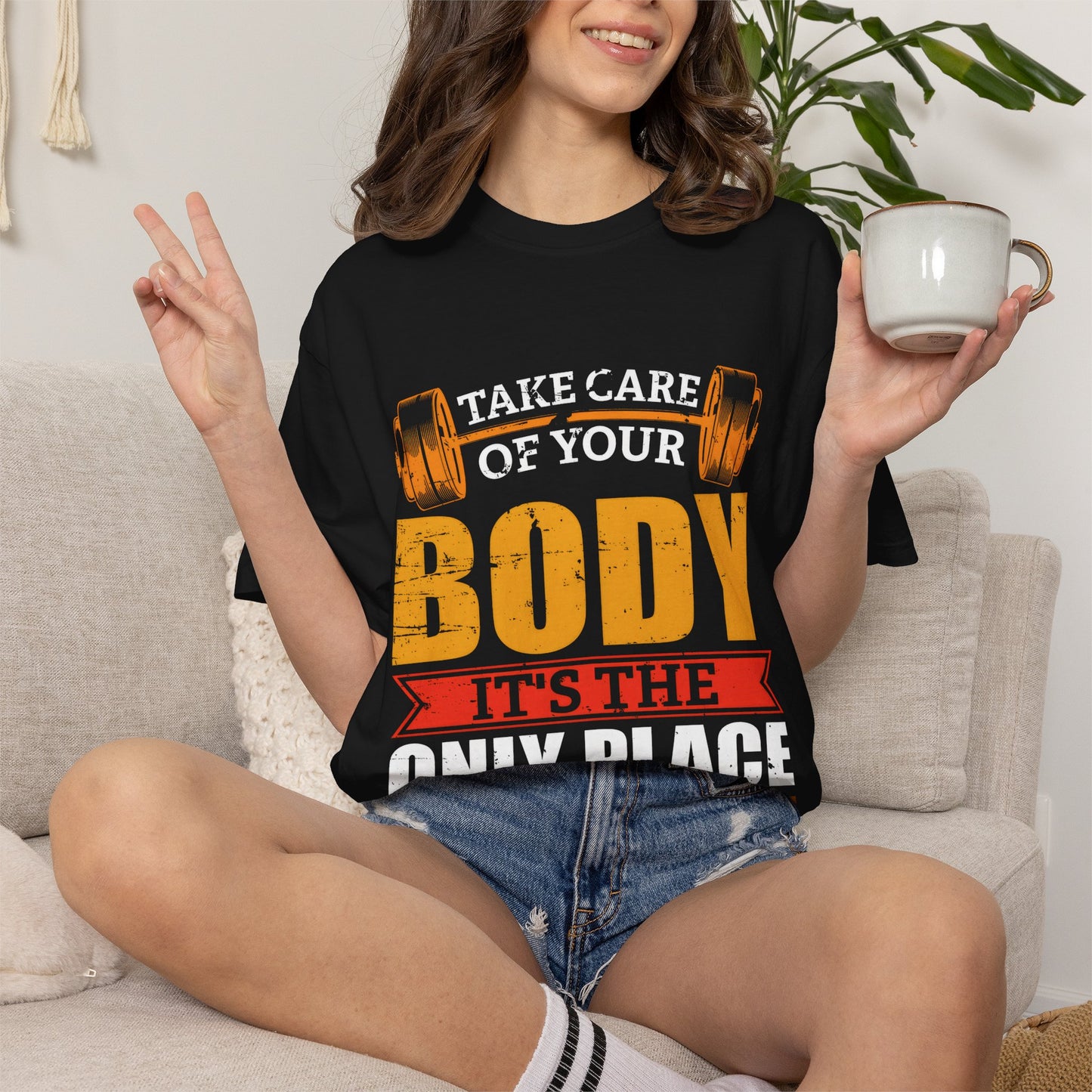 Take Care of Your Body Unisex Garment-Dyed T-Shirt - Inspirational Fitness Apparel