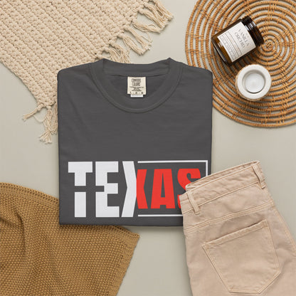 Texas Graphic Unisex Garment-Dyed T-Shirt - Casual Style for State Pride