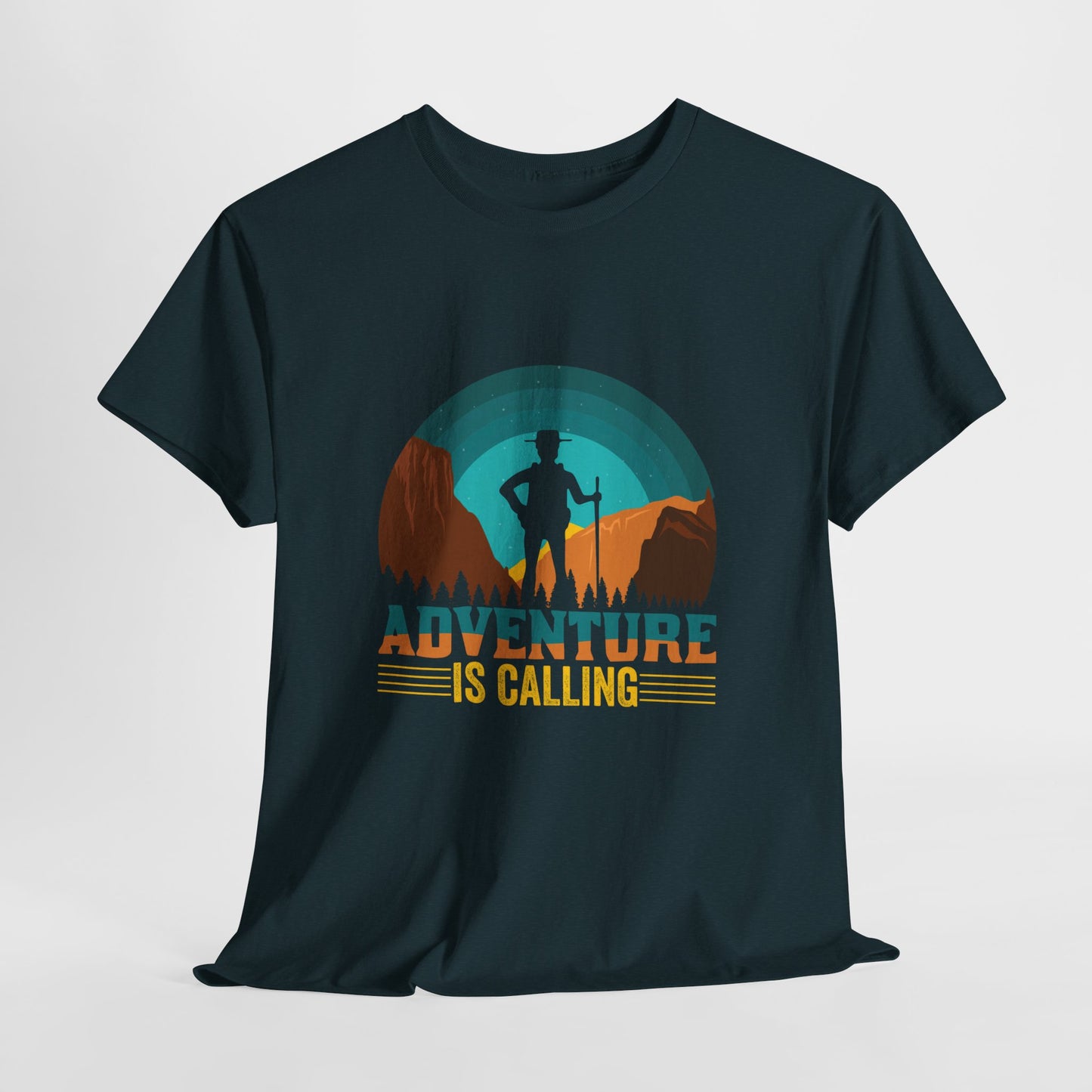 Adventure Is Calling Unisex Heavy Cotton Tee - Perfect for Outdoorsy Souls